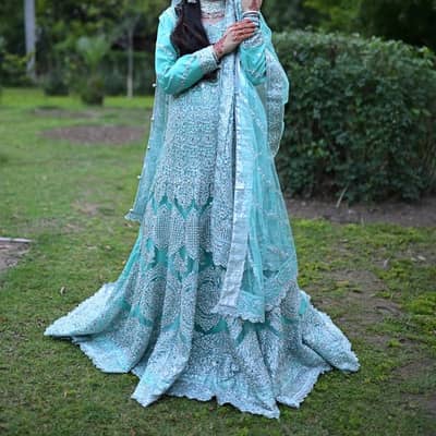 Elegant Embroidered Maxi – Party & Walima Wear | Worn Once