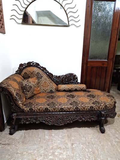 Beautiful Carved Chinioti Style Dewan & 2-Seater Sofa
