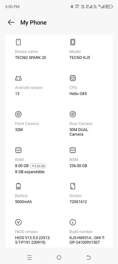 Tecno Spark 20