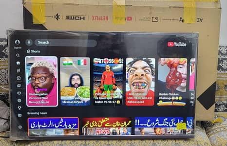Haier 43 inch 4k UHD android led with box remote stand