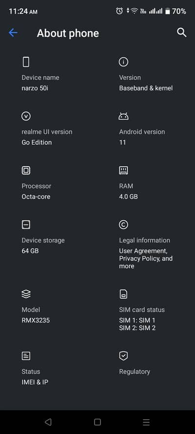 Realme Narzo 50i