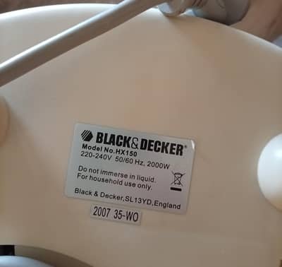 black& decker fan heater 2000w model hx150