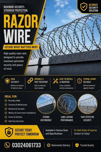 Razor Wire / Chain Link Fence / Barbed Wire Mesh / Powder Coating