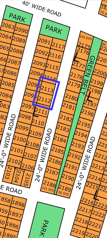 L-2113, 80 Sq. Yard, Gold Block Plot For Sale