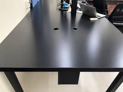 Large Black Office Workstation / Computer Table – Heavy Duty