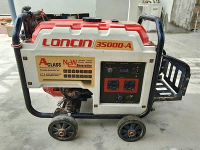 Loncin 3500D-A Generator (196cc Engine)- Gas Fitted With Trolley Wheel