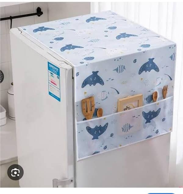 Fridge Cover Dustproof Protective Mat 130 x 55 cm, Washable Waterproof Oil-Proof Refrigerator Top Cover, Kitchen Appliance Protector, 1 Pc