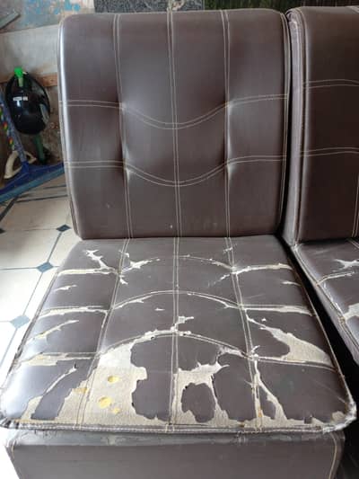 5 sofa set (1+1+1+1+1) with dark brown color