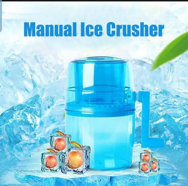 Mini Manual Ice Crusher Portable Ice Crusher Shaved Ice Machine Ice Shaver Snow Cone Machine Manual Food Chopper with Hand Crank for Household Kitchen Summer Crushed Ice 13*17*20 cm.
