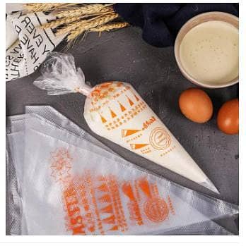 100pcs Piping Bags - Strong Disposable Food Grade Bags Cake Pastery Icing Cookies Fondant Decorating Frosting Baking Tools Size 28*20*2