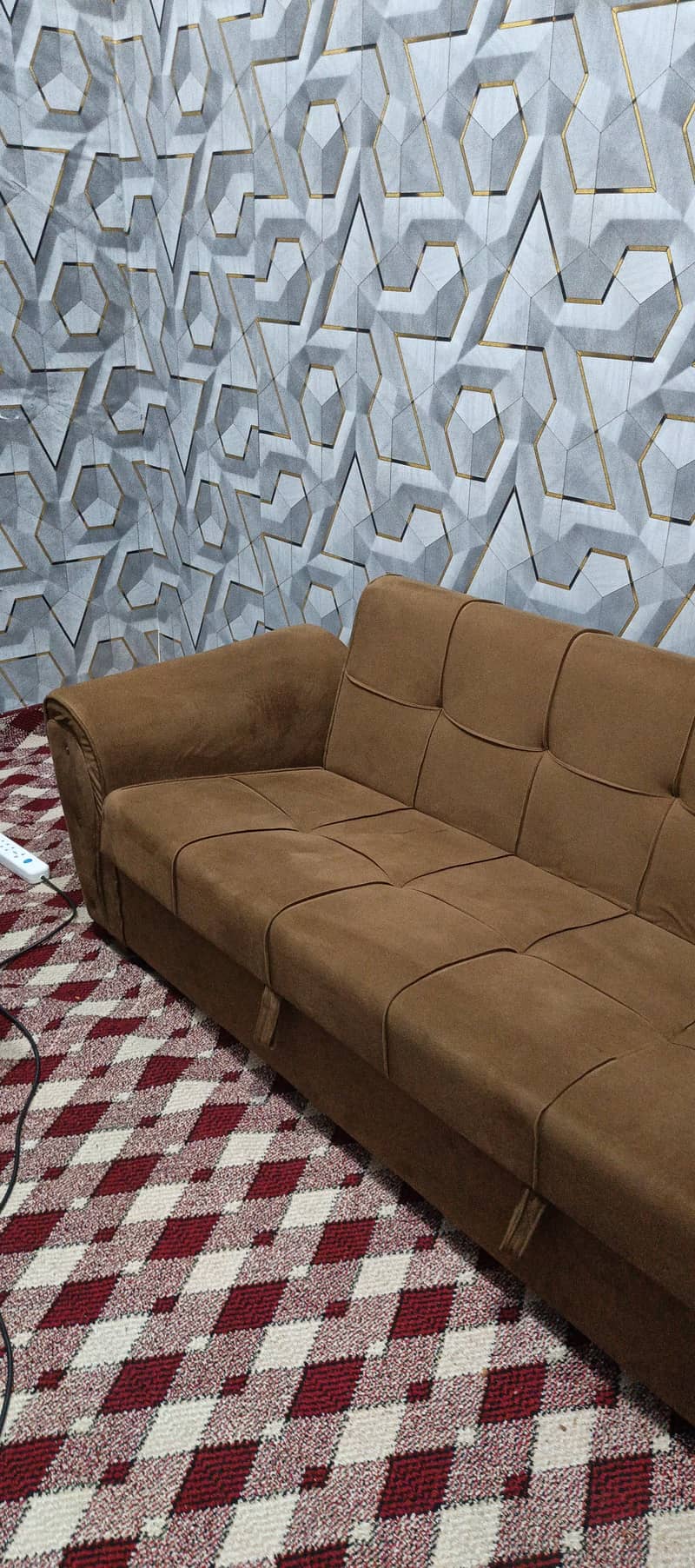 2 month used sofa plus  bed 5