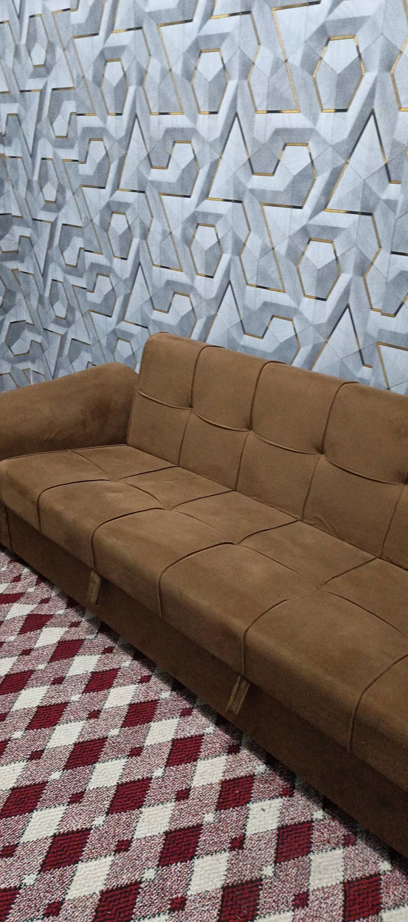 2 month used sofa plus  bed 6