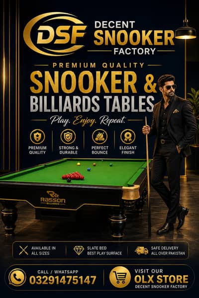 Snooker Table in Pakistan / Billiards / Pool / Snooker table /Factory