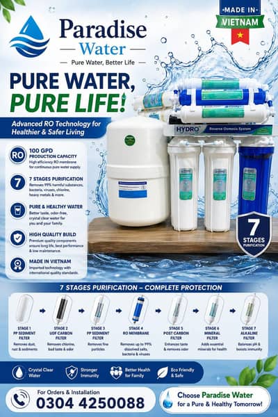 7 Stage RO Water Filter | Made In Vietnam | Free Installation in Lahor