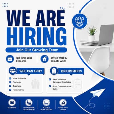 Online work for male and female