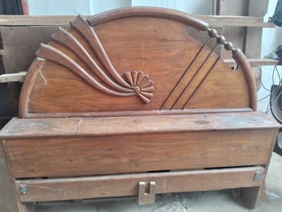 pure wooden bed