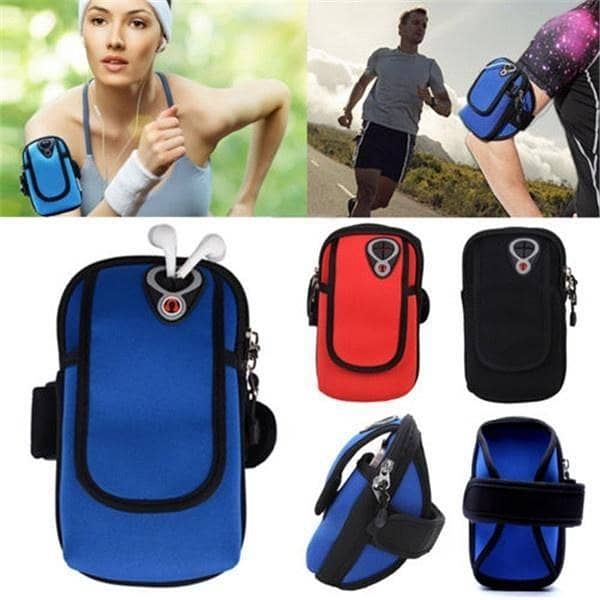 Mobile Phone Arm Bag Zipper Outdoor Running Sports Arm Band Strap Holder Pouch Case Universal Smartphone
