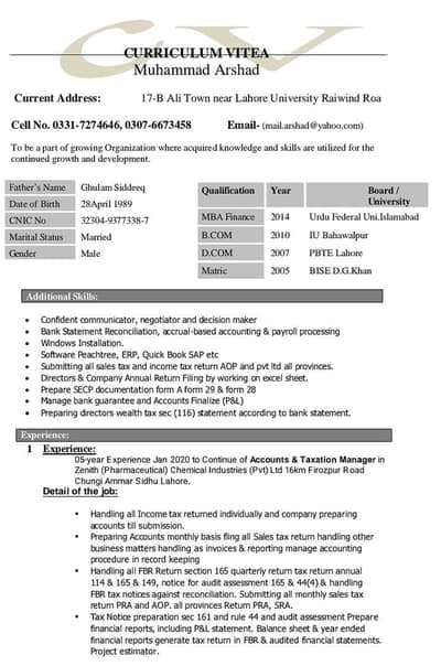 I need Accounts Manager job