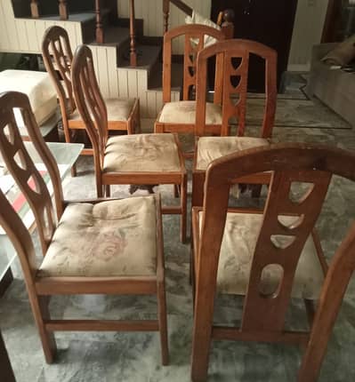 6 wooden dining chairs for sale
