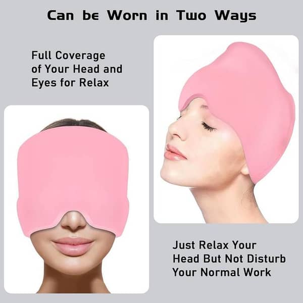 Migraine Relief Cap Ice Head Wrap | Reusable Cooling Gel Headache Relief Hat | Hot & Cold Therapy Cap for Migraine, Sinus, Stress, Tension & Puffy Eyes | Stretchable Compression Cap . . .