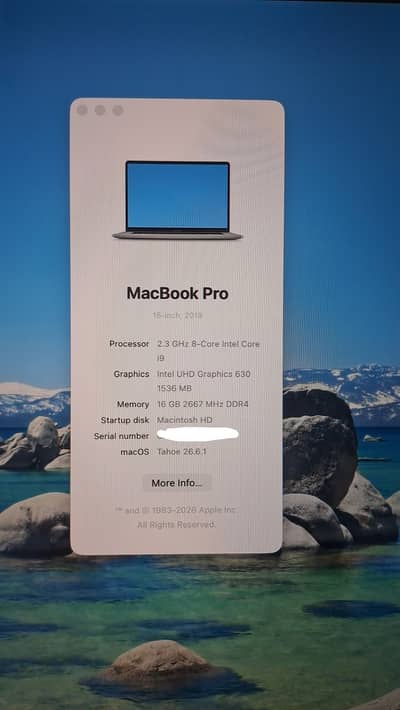 Macbook pro 2019 16inch 1TB