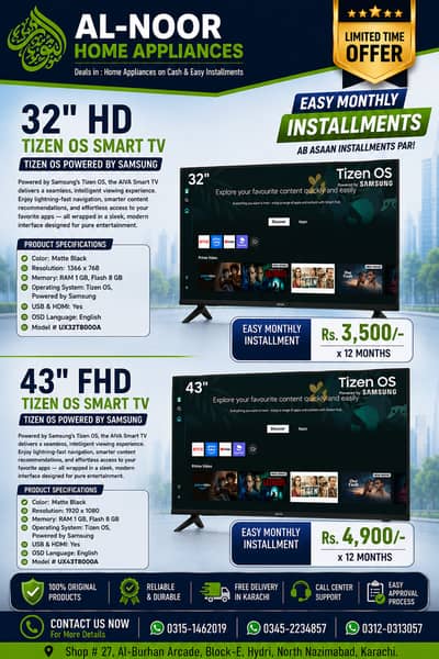 LED TV | Smart LED TV | Android TV | Easy Monthly Installments