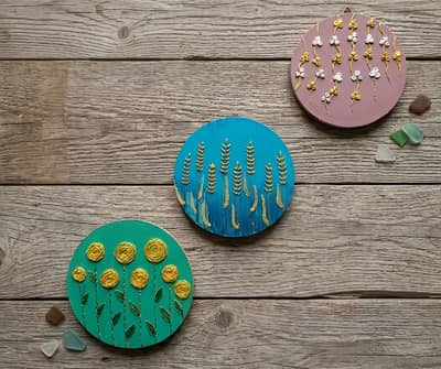 Paintings On Circular Canvases