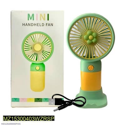 Delivery free Mini portable fan 1.5w fast charg Multicolor