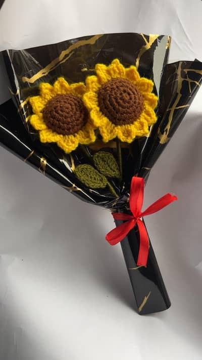crochet sunflower bouquet for your pooki girlsss