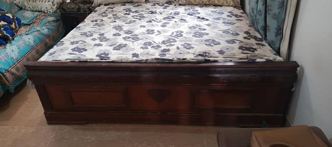 wooden bed