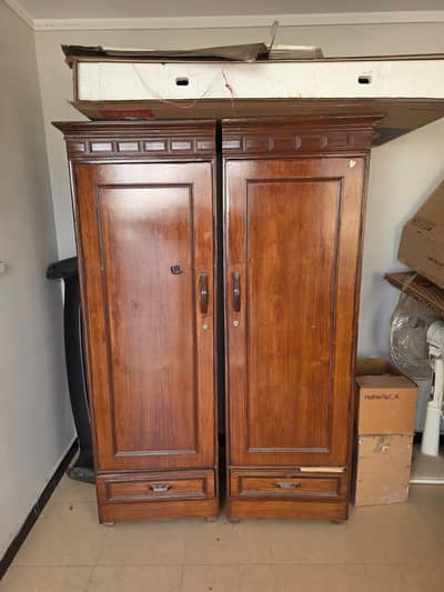 wooden wardrobe 2 door