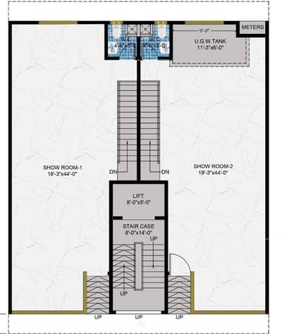 GROUND SHOWROOM / shop WITH BASEMENT PLUS LOFT 1650 SQ. FT FOR SALE ON fresh BOOKING Main Bukhari commercial