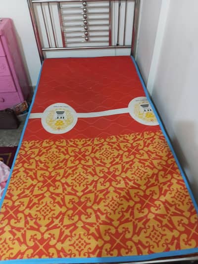 IRON BED WTH MATTRESS