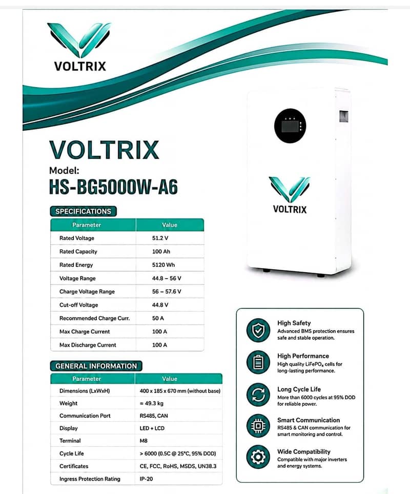 Voltrix lithium battery imported 0