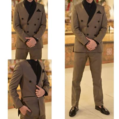 Double-Breasted Tuxedo 3 Piece Suits