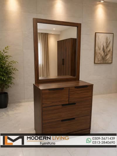 Dressing Table 4 Storage Drawers With Mirror Best Quality I