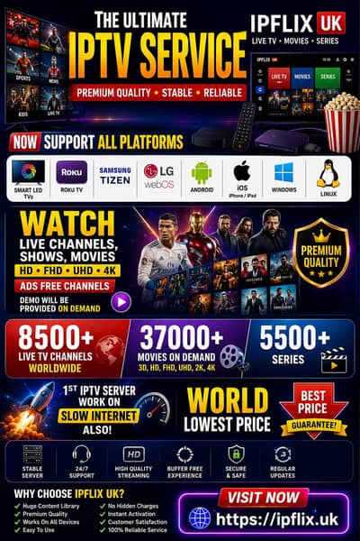 iptv Services - 4k hd fhd UHD Tv - 3D Dubbed Movies - All Web Series