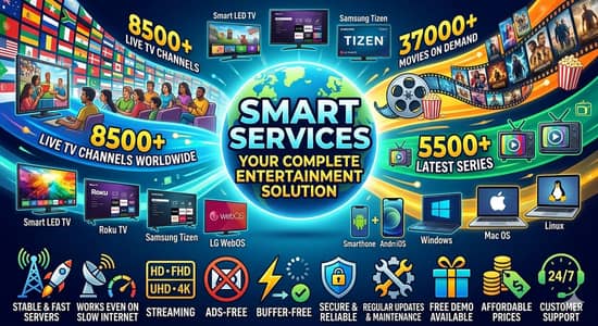 iptv Services - 4k hd fhd UHD Tv - 3D Dubbed Movies - All Web Series