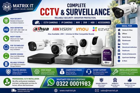 Dahua Hikvision Imou EZVIZ CCTV Camera NVR DVR HDD IP Security Camera