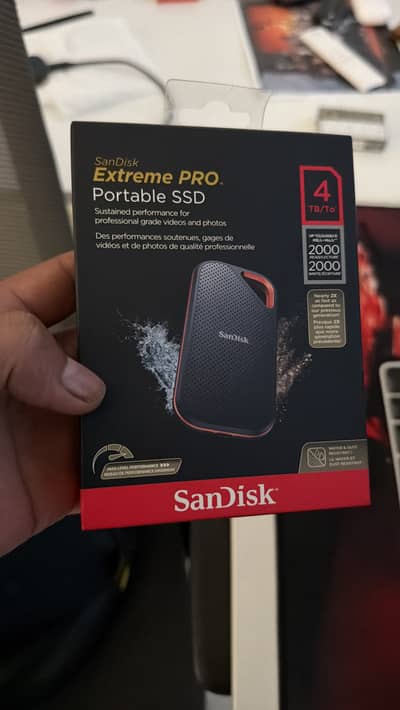 SanDisk Extreme PRO Portable SSD V2 – 4TB (Up to 2000 MB/s) – Brand Ne