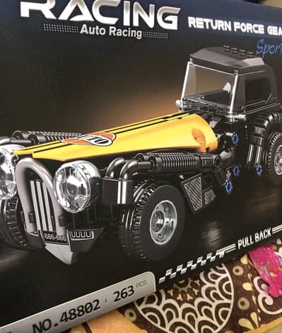 Technic pullback hotrod car lego/lepin