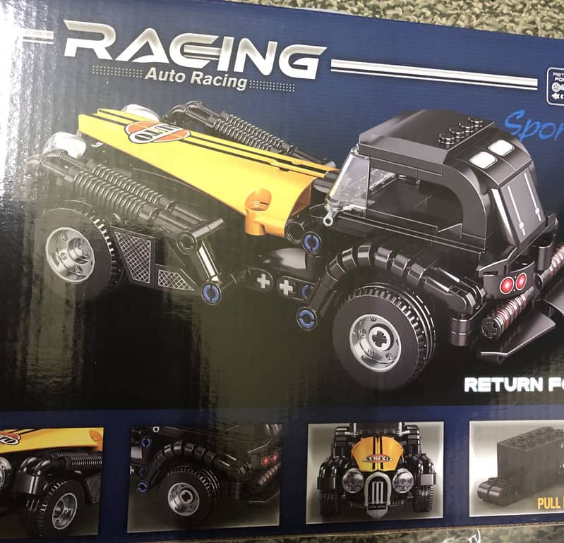 Technic pullback hotrod car lego/lepin 2