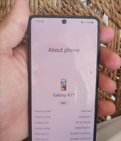 Samsung Mobile A71 WhatsApp 03315969383