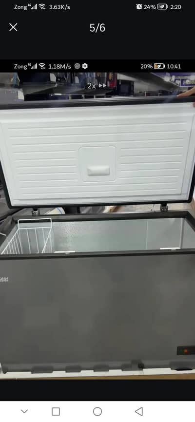 Haier inverter freezer gray one door new