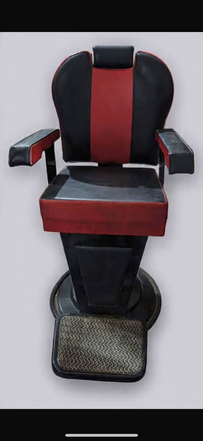 Heavy Duty Red & Black Hydraulic Barber Chair / Salon Chair For Sale