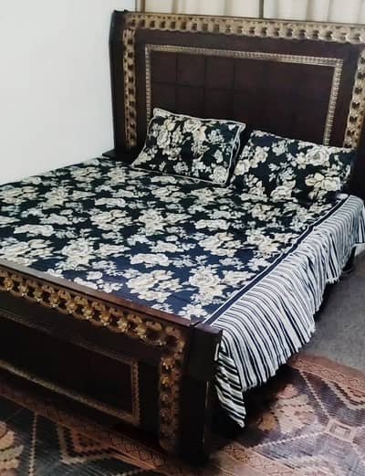 King Size Bed with 6-Inch Mattress -Like New