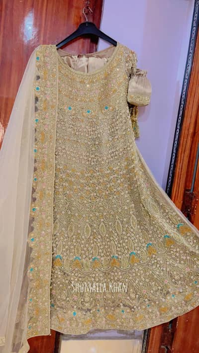 Beautiful Heavy Embroidered Bridal Maxi / Wedding Dress