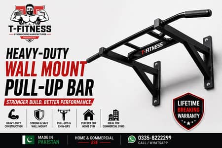 Wall Mount Pull Up Bar | Chin Up Bar | Lifetime Breakage Warranty