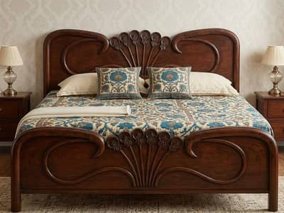 wooden bed