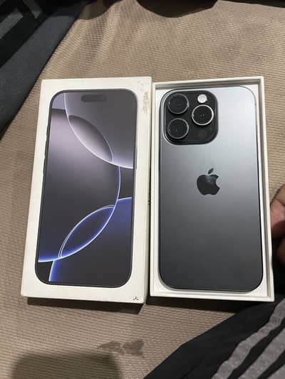 Apple iPhone 16 Pro black jv 128gb 91bh 10/10mint waterpack